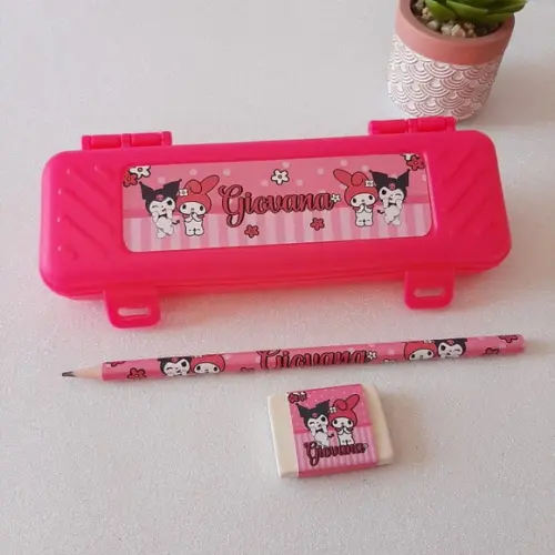 Estojo, Lapis, Borracha Hello Kitty