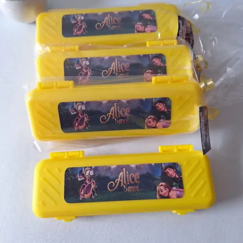 Estojo, Lapis, Apontador, Borracha, Régua Rapunzel