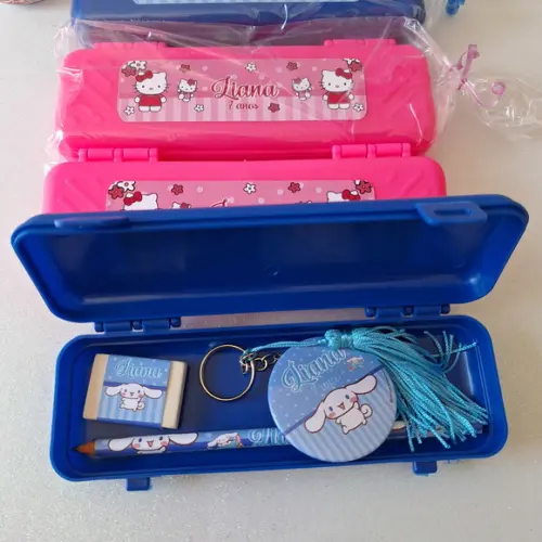 Estojo, Lapis, Borracha e Chaveiro Hello Kitty