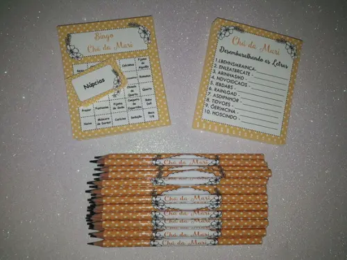 Kit 2 Brincadeiras Chá de Cozinha + Lápis