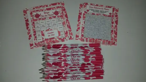 Kit 2 Brincadeiras Chá de Cozinha+ Lápis
