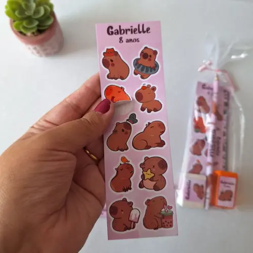 Lapis + Apontador + Borracha + Régua Capivara