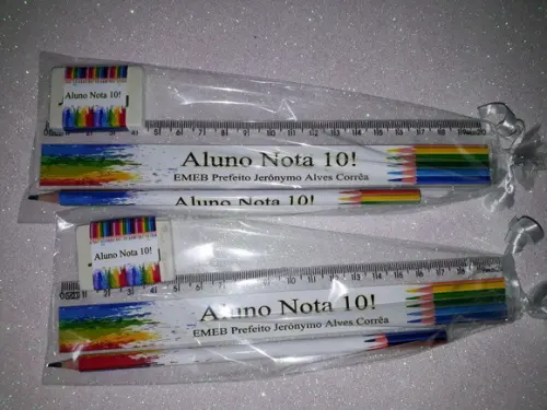 Lapis + Borracha + Régua Escolar
