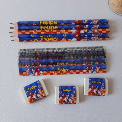 Lapis + Borracha + Régua Sonic