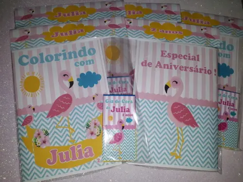 Livrinho de Colorir Flamingo