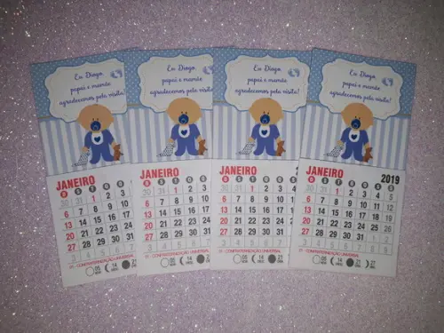 Mini Calendário Bebê