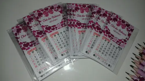 Mini Calendário Chá de Cozinha