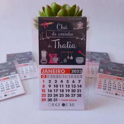 Mini Calendário Chá De Cozinha