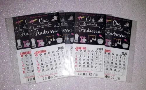 Mini Calendário Chá de Cozinha