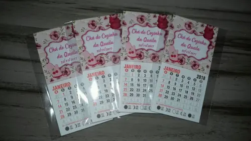 Mini Calendário Chá de Cozinha