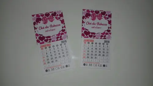 Mini Calendário Chá de Cozinha