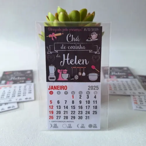Mini Calendário Chá de Cozinha 2025