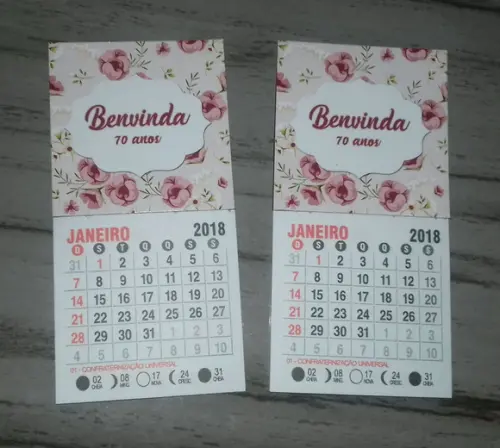 Mini Calendário Flores
