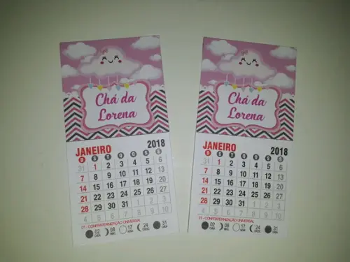 Mini Calendário Nuvem