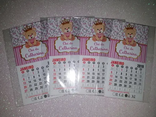 Mini Calendário Ursinha