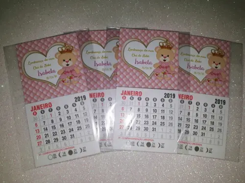 Mini Calendário Ursinha