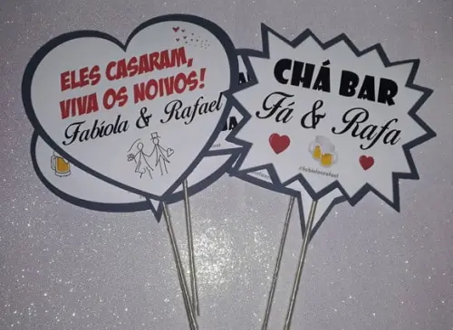 Plaquinhas Divertidas Chá Bar