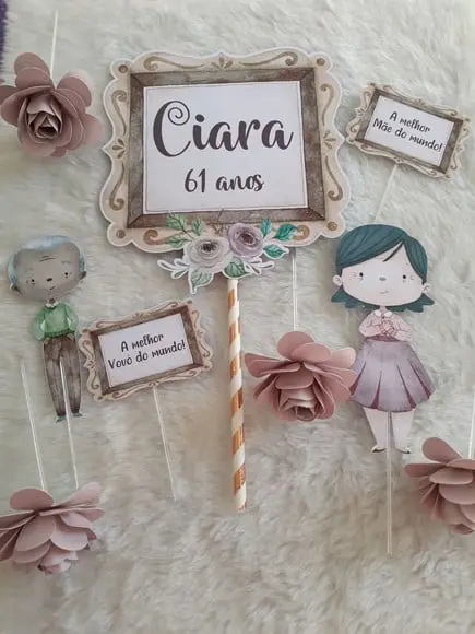 Topper de Bolo Vó