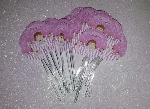 Topper de Docinhos Boneca de Pano