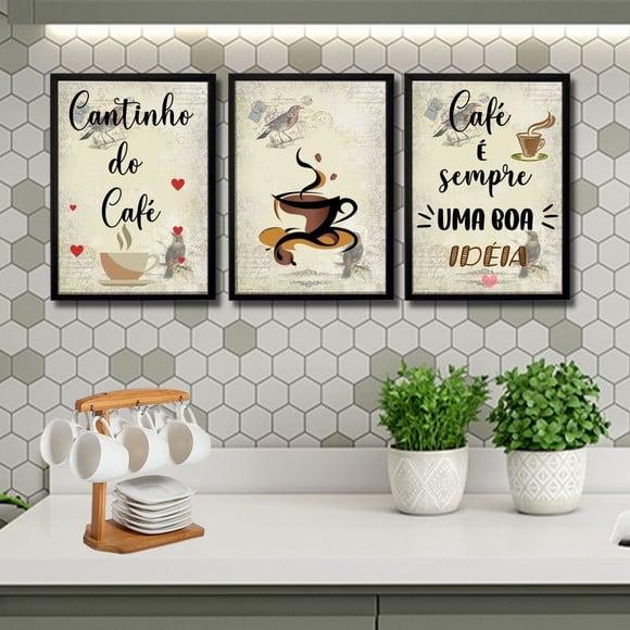 3 Quadros para Cantinho do Café Sempre Uma Boa Ideia 20x30