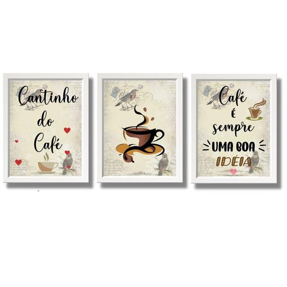 3 Quadros para Cantinho do Café Sempre Uma Boa Ideia 20x30