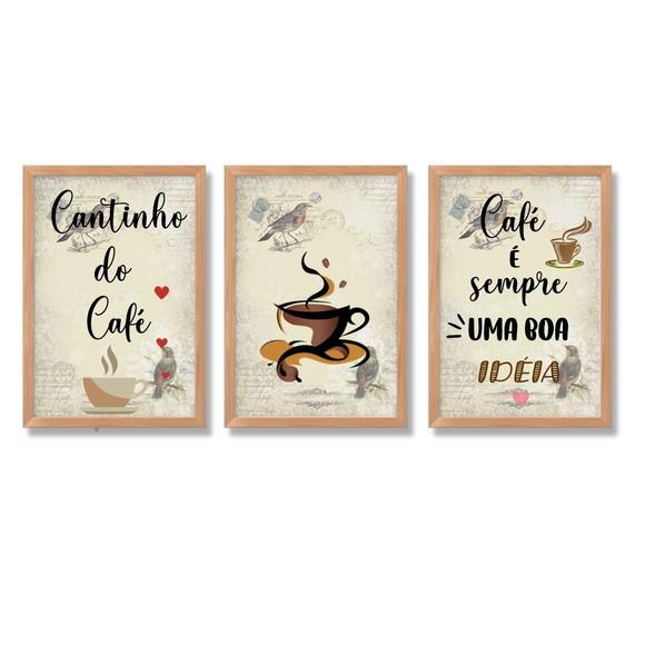 3 Quadros para Cantinho do Café Sempre Uma Boa Ideia 20x30