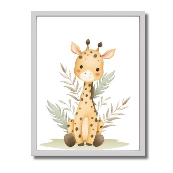 Conjunto de Quadros Safari Baby - Proteção Vidro e Madeira