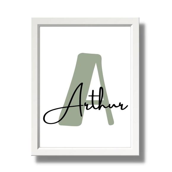 Kit 3 Peças Safari Minimalista Personalizado Moldura 33x43cm