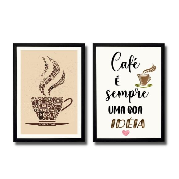 Kit Cantinho do Café Decoração Quadros Aparador 20x30cm