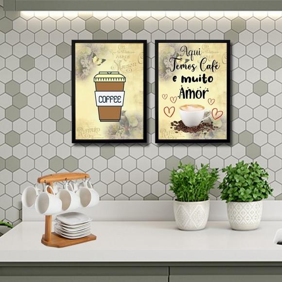 kit cantinho do café decoração quadros decorativos cozinha