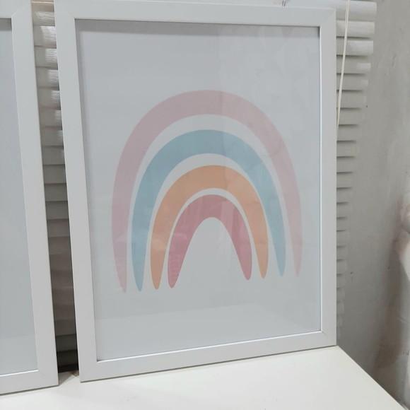 Kit Quadro Personalizado Infantil Quarto de Menina com Vidro