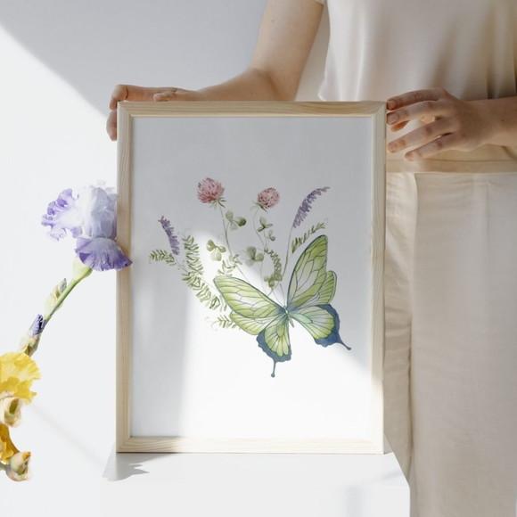Kit Quadro Personalizado para Quarto de Menina com Vidro