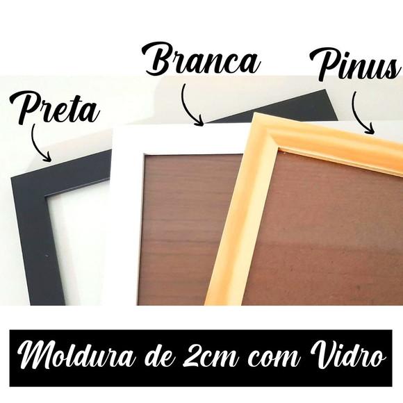 Kit Quadros Area de Churrasco Moldura com Vidro 30x40 cm