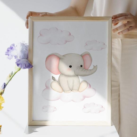 Kit Quadros Decorativos para Quarto de Menina Rosa Bebê