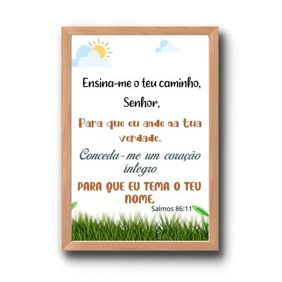 Kit Quadros Fazendinha Frase Ensina-me o Teu Caminho 20x30