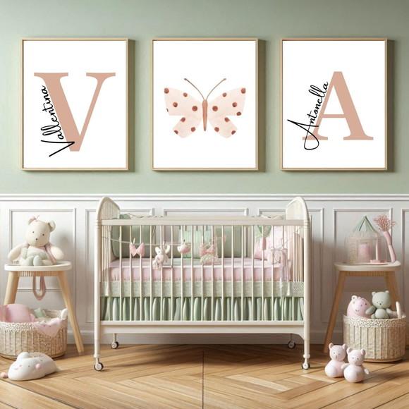 Kit Quadros Infantil Decoração Quarto Compartilhado Menina