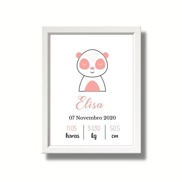 Meu Nascimento Quadro de Menina Editar Moldura 33x43cm