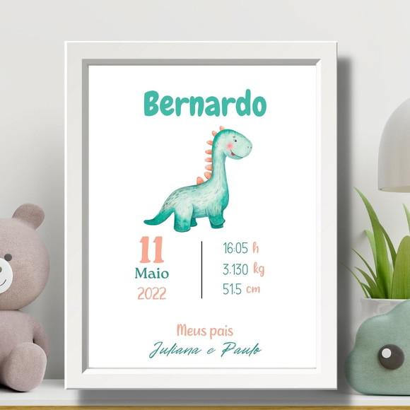 Meu Nascimento Quadro de Menino Maternidade 33x43 cm