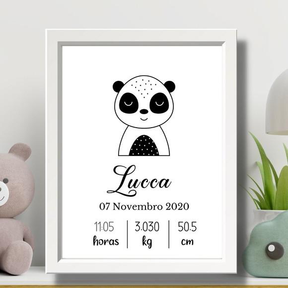 Meu Nascimento Quadro Editar Minimalista Quarto Bebe 33x43cm