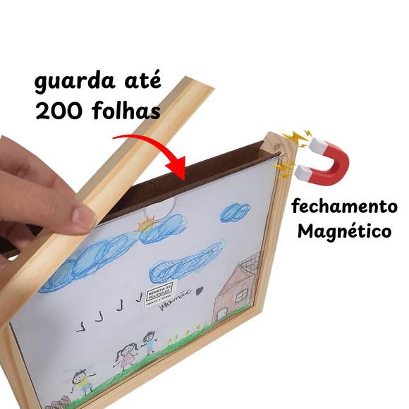 Moldura Infantil para Guardar Desenhos A4 | Moldura Madeira