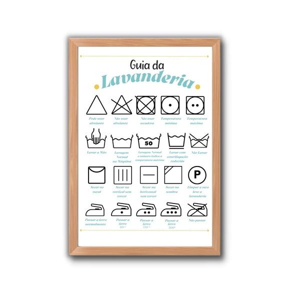 Quadrinho Decorativo para Lavanderia 30x40 com Vidro