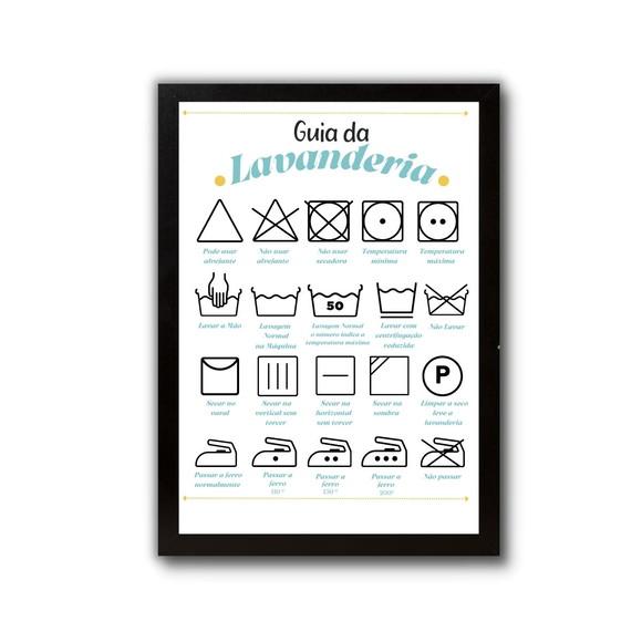 Quadrinho Decorativo para Lavanderia 30x40 com Vidro