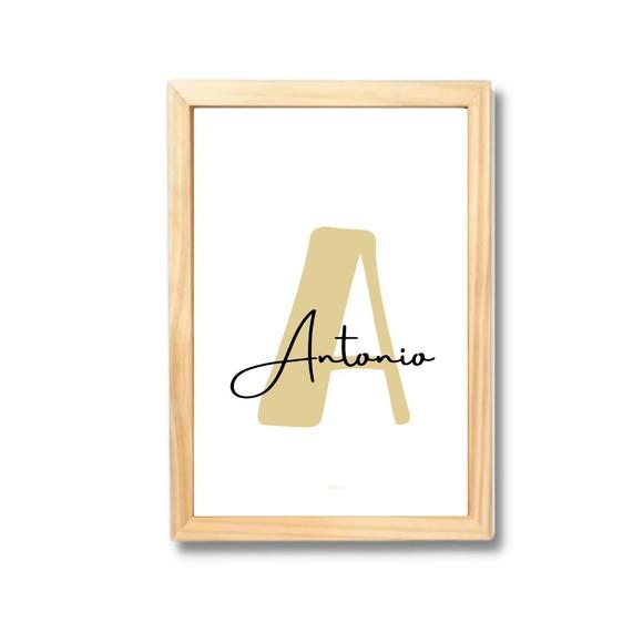 Quadrinhos Personalizados Safari com Nome Antonio 23x33 cm