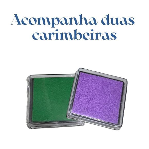 Quadro Assinatura de Digitais Chá Revelação com Carimbeiras