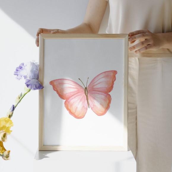 Quadro Borboleta Infantil Decorativo Personalizado Flores
