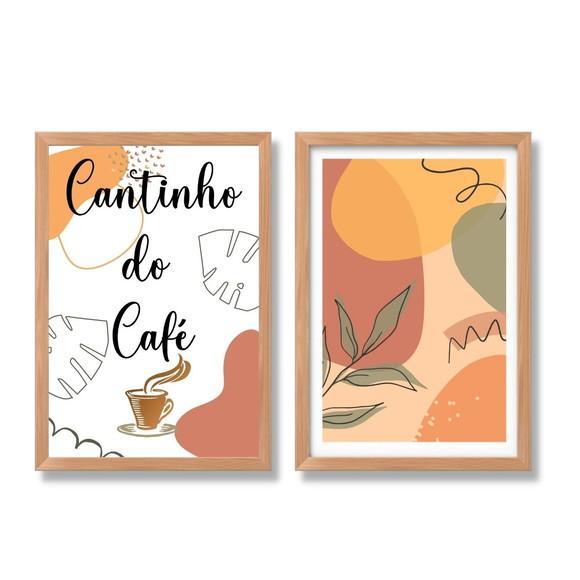 Quadro Cantinho do Café Aparador Decorativo Kit 20x30cm