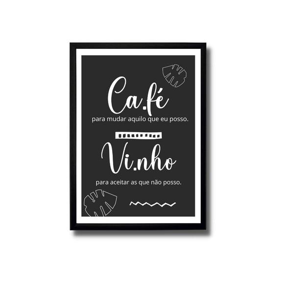Quadro Cantinho do Café Bar 30x40 c/ Moldura e Vidro