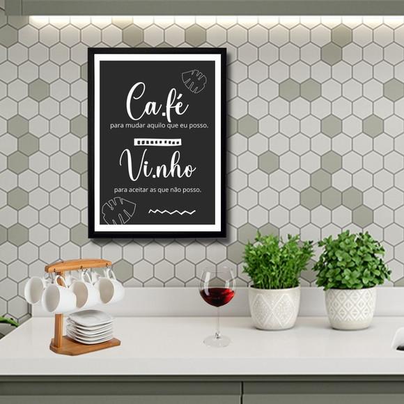 Quadro Cantinho do Café Bar 30x40 c/ Moldura e Vidro