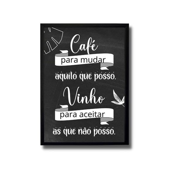 Quadro Cantinho do Café Bar Vinho Taça 30x40cm