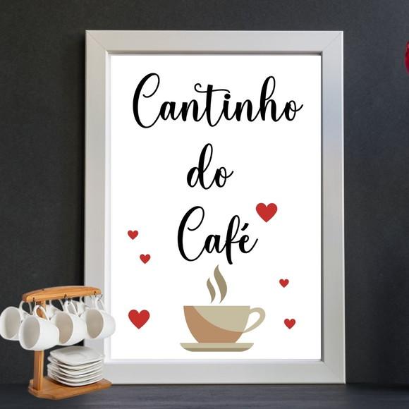 Quadro Cantinho do Café com Frases Decorativo 30x40cm